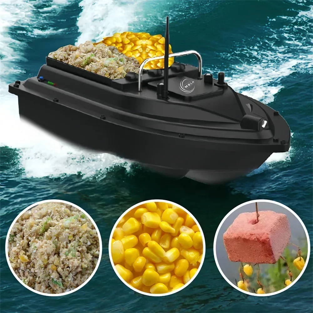 MBLN Brand,Dual Hopper,Dual Motors,Bait Boat,2kg Payload,Cruise Control,Auto-Correction,Long-Range Remote,Perfect for Fishing