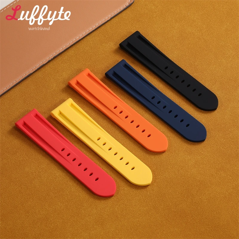 Silicone Watch Strap Sports Watchband 22mm 24mm 26mm Waterproof Soft Comfortable Silicone Belts Bracelets Watch Accessories