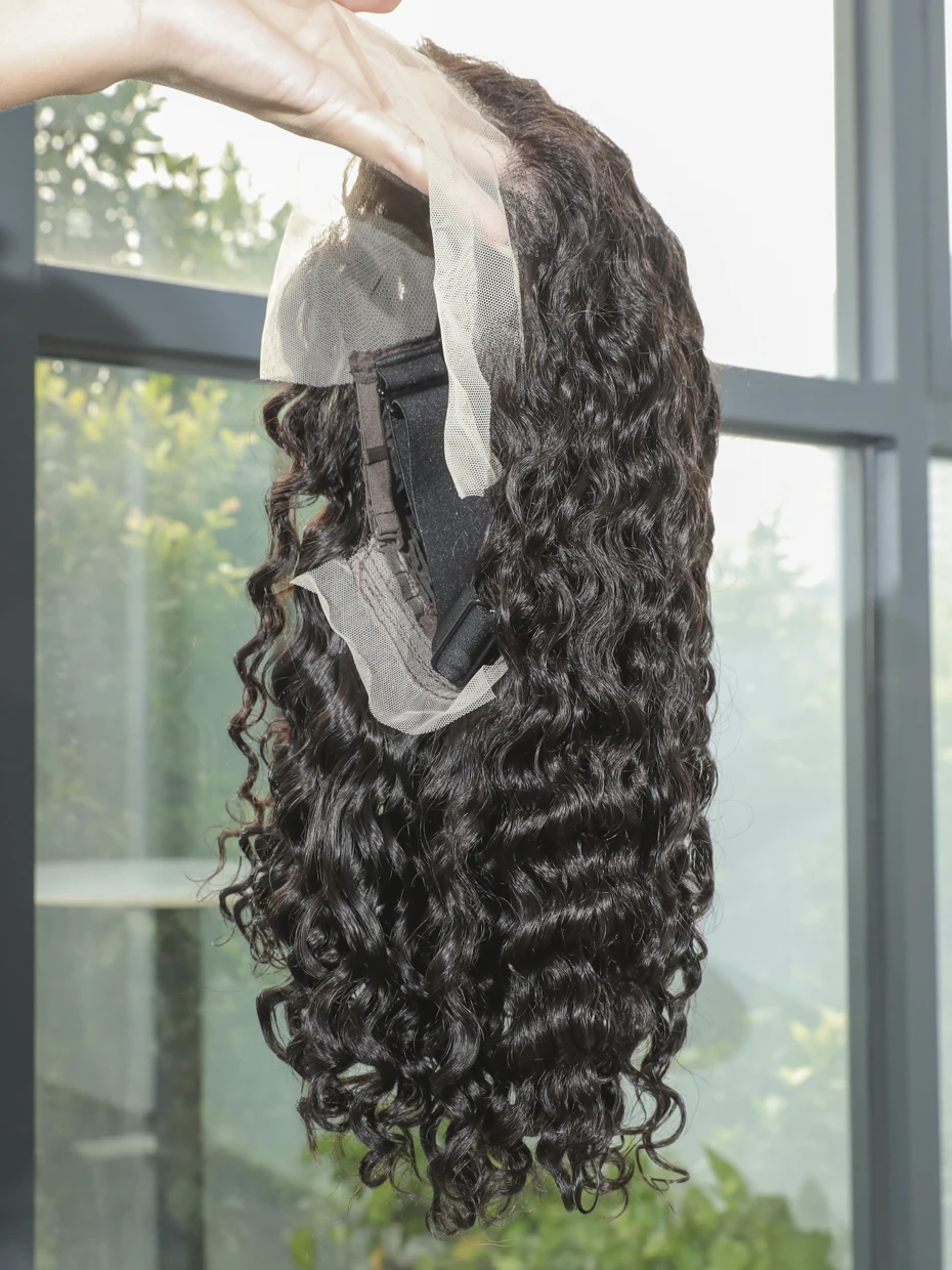 

Парик из натуральных вьетнамских волос, 15A, 13x4, с кружевной передней частью, волнистый, 5x5, без клея, готовый к носке, 16 дюймов