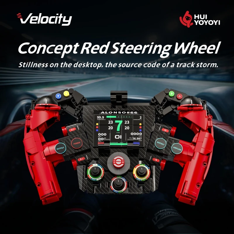 

1221PCS Elite Concept Steering Wheel Technic Racing Wheel Series Simulation MOC Building Blocks Assembly Toy Gift for Boys