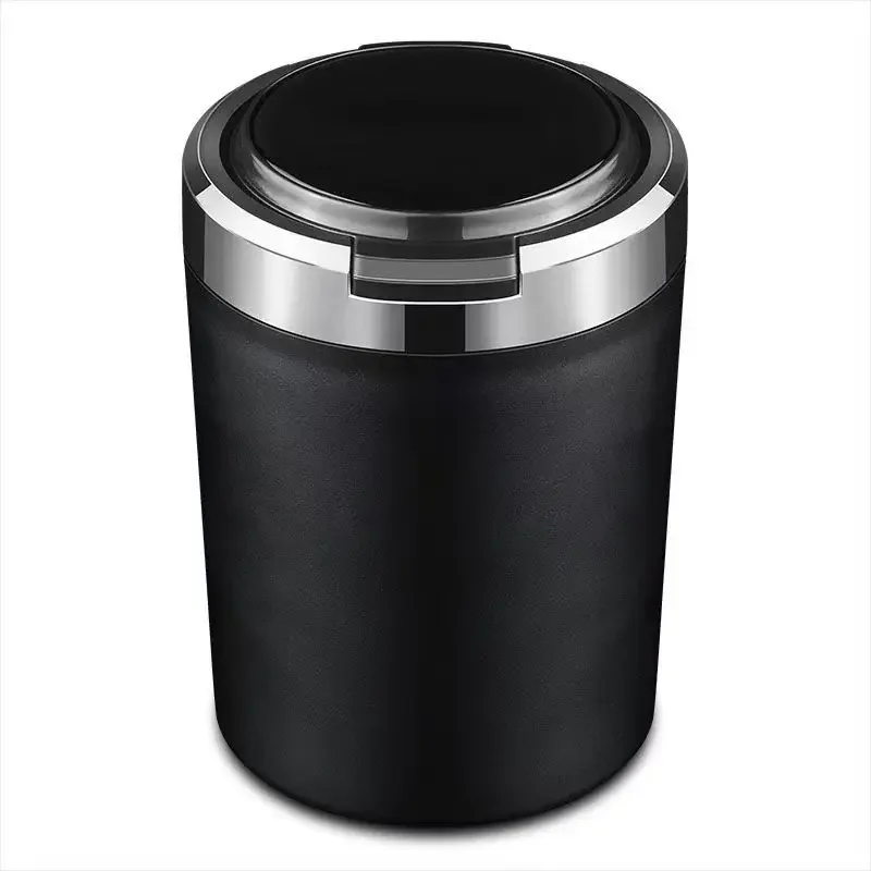 Universal Auto Ashtray Sealed Lid LED Lamp Aluminum Alloy Smokeless Anti Odor Ash Cup Washable Detachable Car Interior Accessory view 3