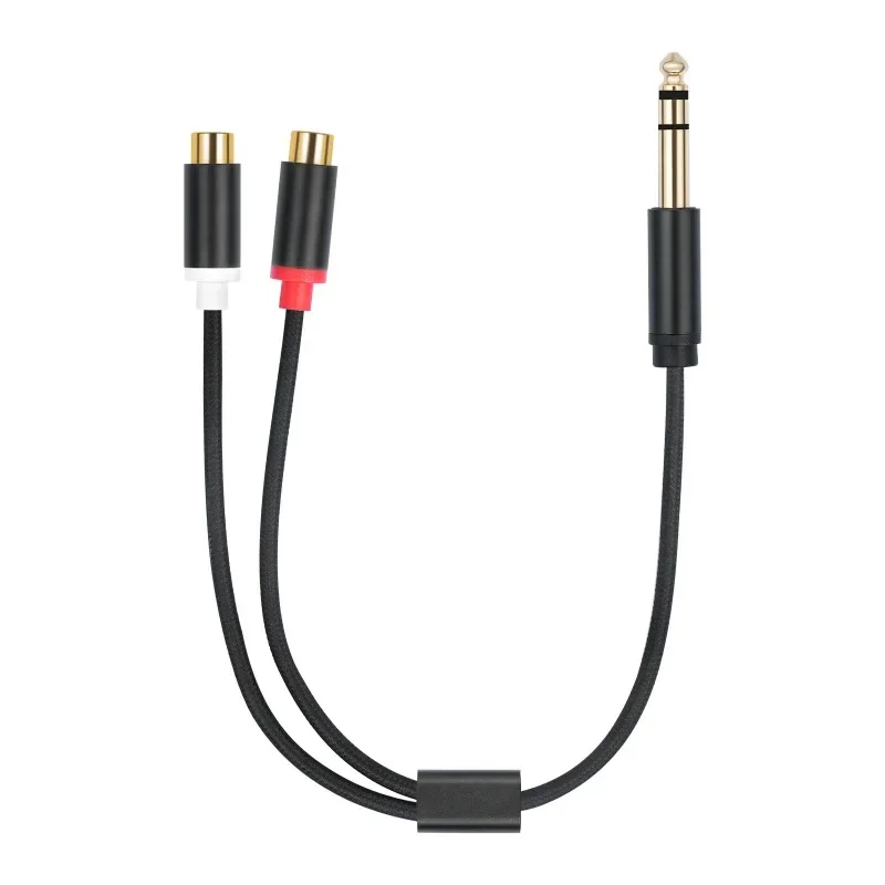 

Braided Gold Plated 30cm 3.5mm Stereo Aux Male To 2RCA Female Audio Converter Cable Foil+Braided Shielded