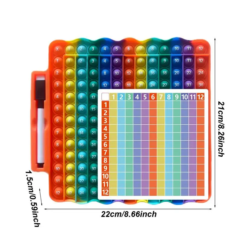 Tabela de multiplicação 12x12 matemática fidget jogo de multiplicação brinquedo divertido jogos de matemática para feriados aniversários