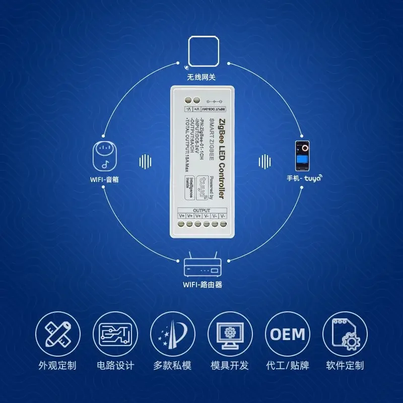 Imagem -06 - Zigbee-rgb Led Strip Controller Única Cor Cct Rgb Rgbw Rgb Mais Cct Fita de Luz 1ch 2ch 3ch 4ch 5ch Dimmer 5v 12v