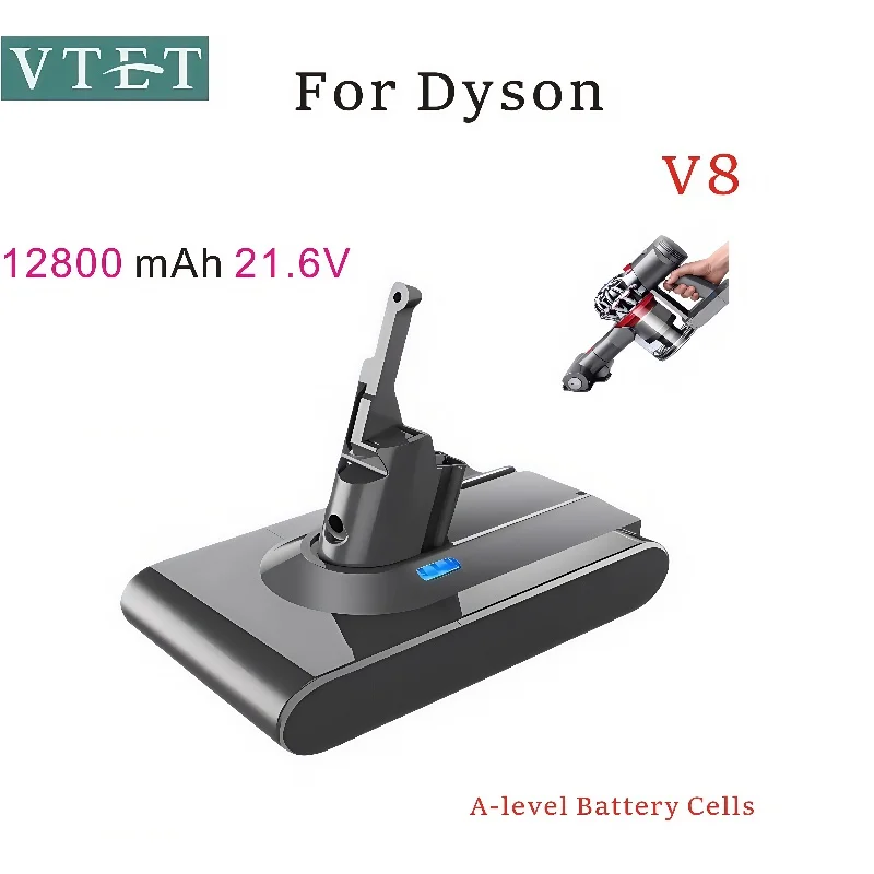 

For Dyson V8 12800mAh 21.6V Battery Absolute Fluffy/Animal Li-ion Vacuum Cleaner Rechargeable Battery18650 A-level Battery Cells