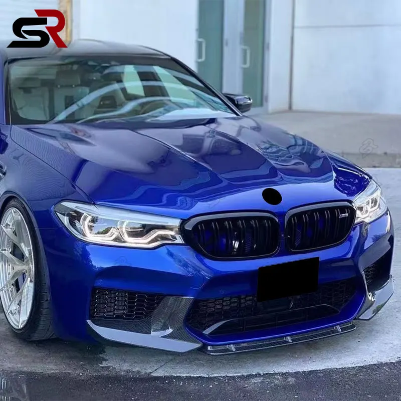 For BMW M5 F90  MP Style Carbon Fiber Front Lip Bumper Separator Chin Spoiler wrap angle Front Bumper corner body kit 2017-2020