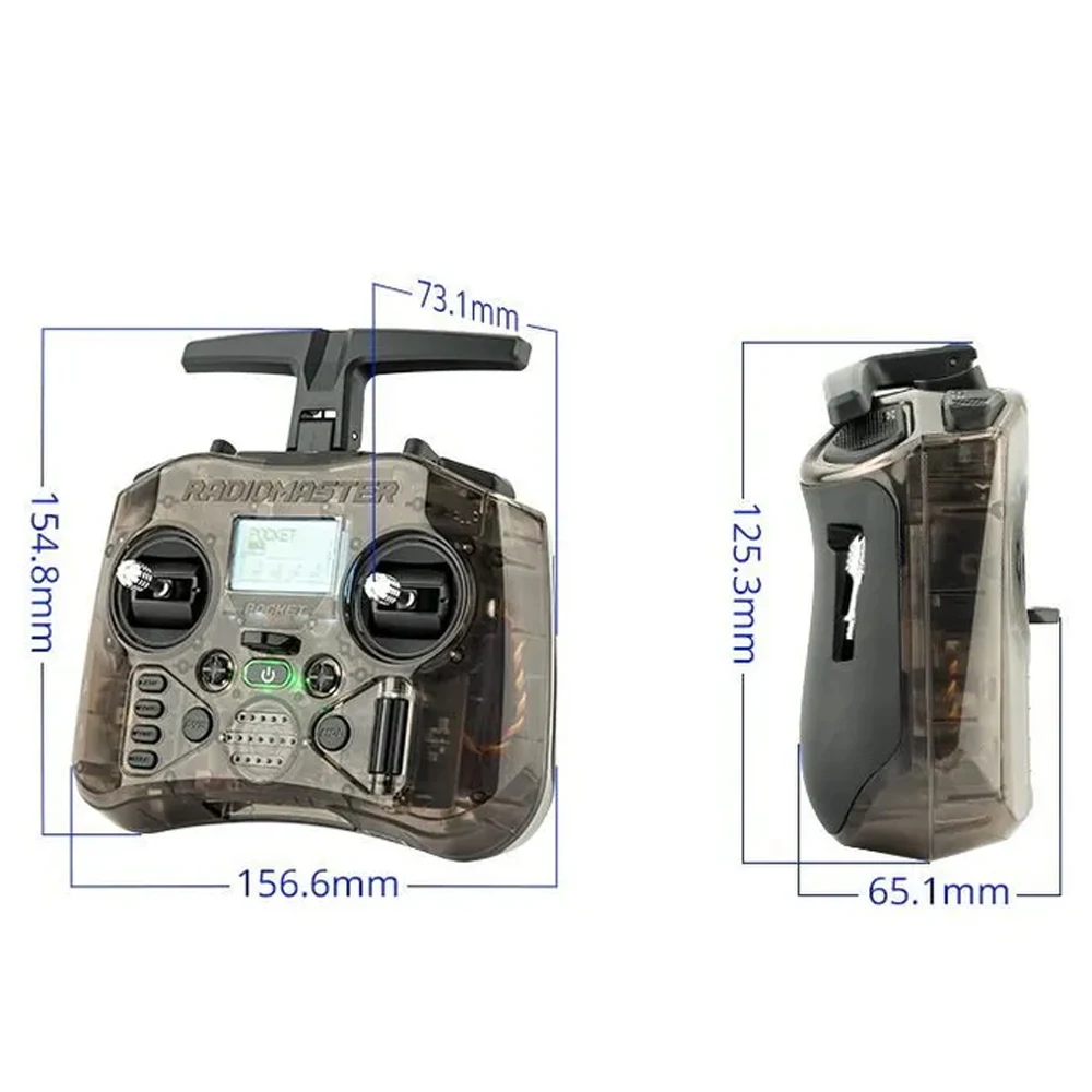 RADIOMASTER Pocket Hall Gimbal Transmitter ELRS/CC2500 Remote Control Portable Built in LED Light Foldable Antenna for RC FPV