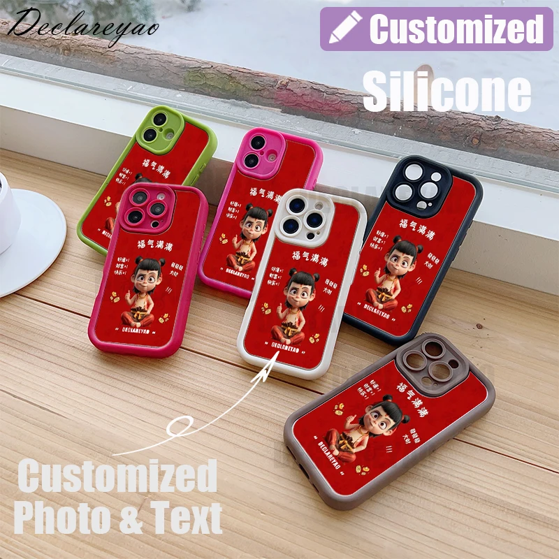 صورة تخصيص مرآة الحال بالنسبة لابل آيفون 16 برو ماكس 15 14 زائد 13 12 Mini 16e غطاء شخصية لتقوم بها بنفسك إطار صور مخصص لينة