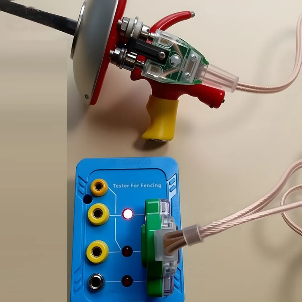 Conductive Tester for Fencing Equipment Featuring Dual-Socket Design for Cable and Complete Sword Function Testing