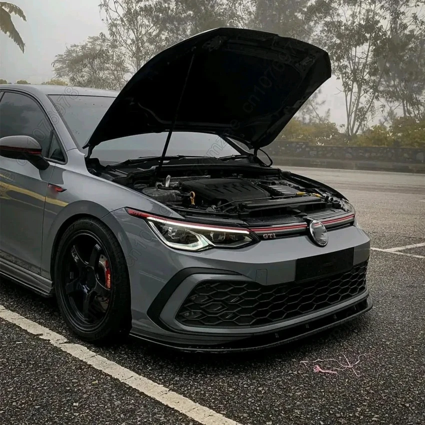 3 قطعة ماكستون نمط الجبهة حافة مصد السيارة المفسد الفاصل لشركة فولكس فاجن جولف 8 MK8 GTI GTD GTE R-Line 2020-2024 الجبهة الشفاه الذقن الزخارف أطقم