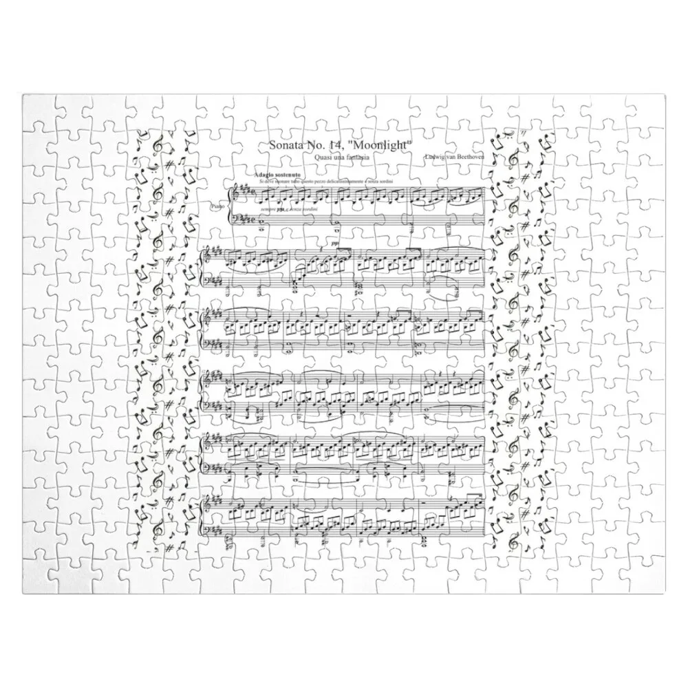 

Sheet Music, Moonlight Sonata , musical notes, Piano Jigsaw Puzzle Wooden Animal Puzzle Wood Photo Personalized