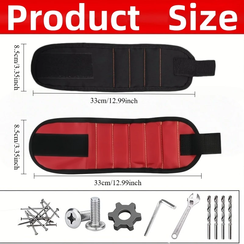 Magnetisches Armband zum Halten von Schrauben, Nägeln, Bohrern, magnetisches Armband-Werkzeug für Heimwerker, Elektriker, Geschenke für Väter – Detail 1