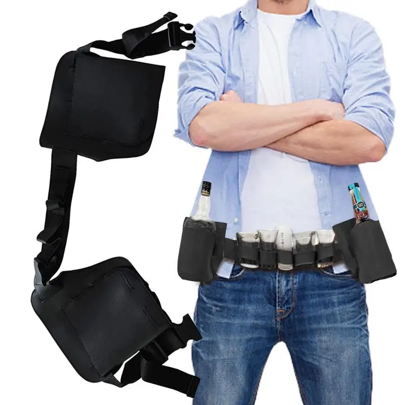 

1pc Holster Portable Bottle Waist Beer Belt Bag Handy Wine Bottles Beverage Can Holder Outdoor Drink Bottle Case Cover