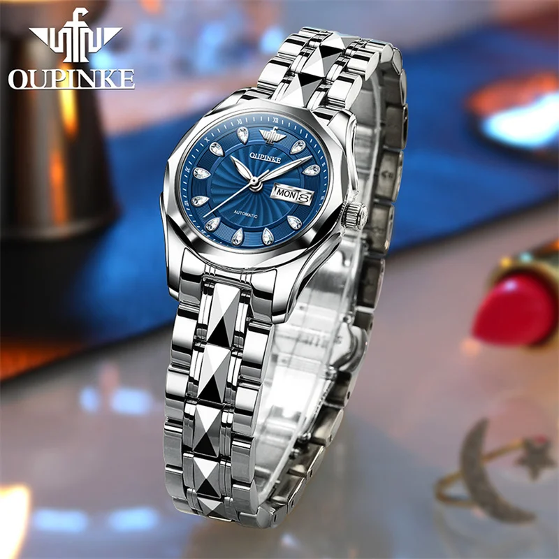 OUPINKE Women Watches Mechanical Watch Luxury Bracelet Wrist Wristwatch Elegant Ladies Automatic Clock Watch Relogio Feminino