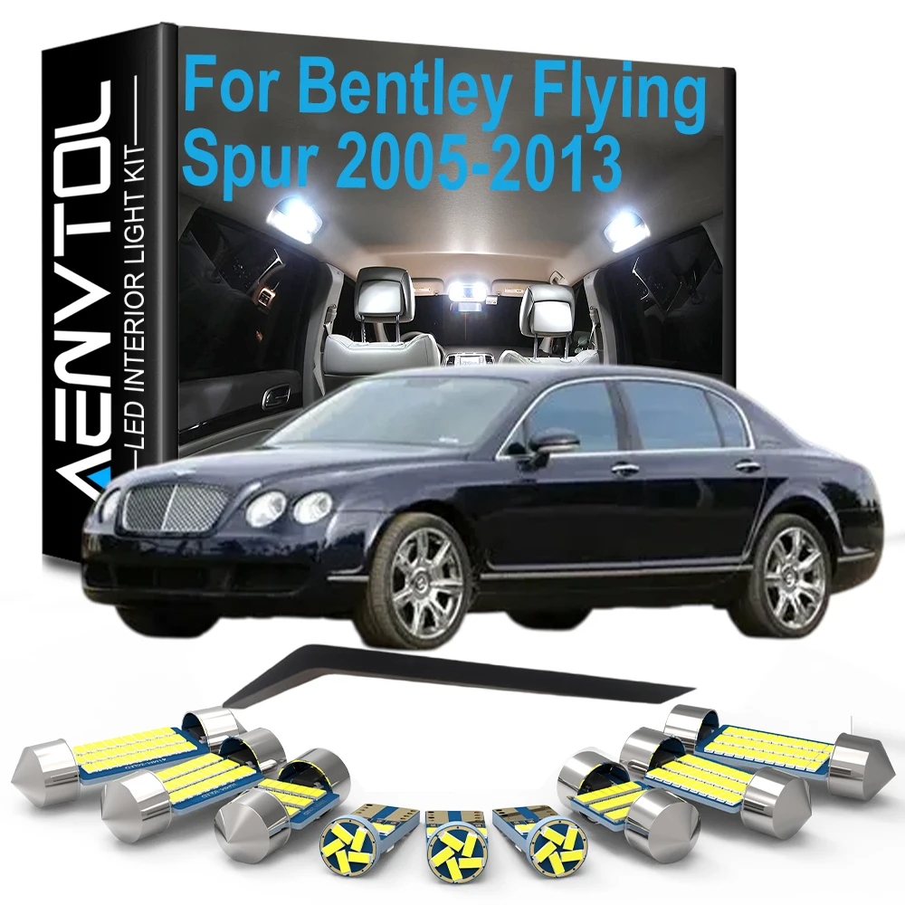 For Bentley Flying Spur 2005 2006 2007 2008 2009 2010 2011 2012 2013, 23Pcs LED Interior Dome Reading Trunk Light Bulb Kit