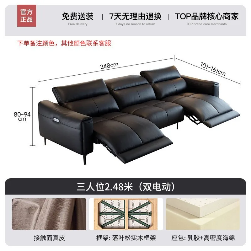2025 new leather sofa black living room designer black diamond sofa