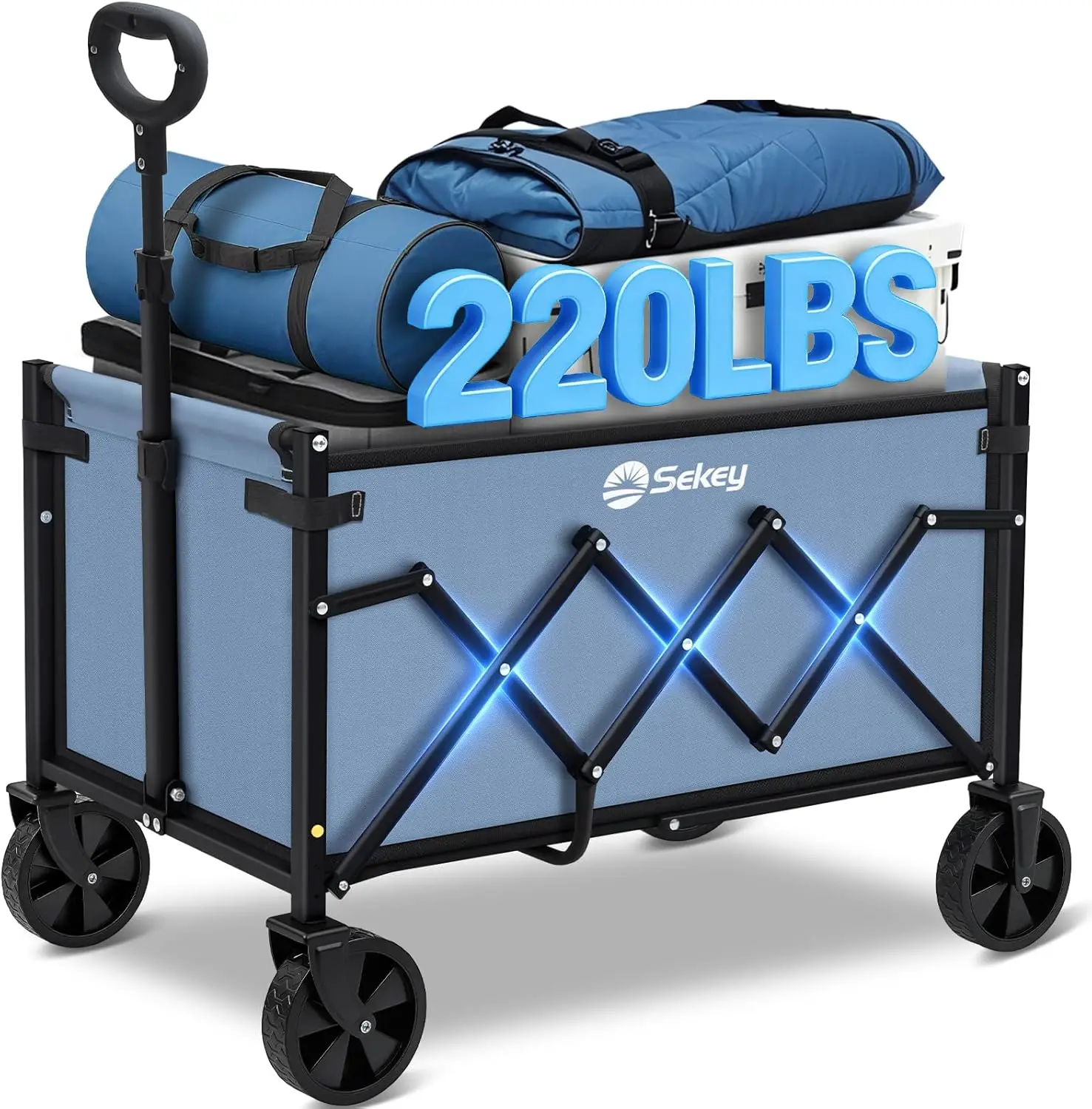 

Тележка-платформа на колесах грузоподъемностью 220 фунтов, сверхпрочная складная тележка, легкая портативная универсальная тележка для продуктов и покупок