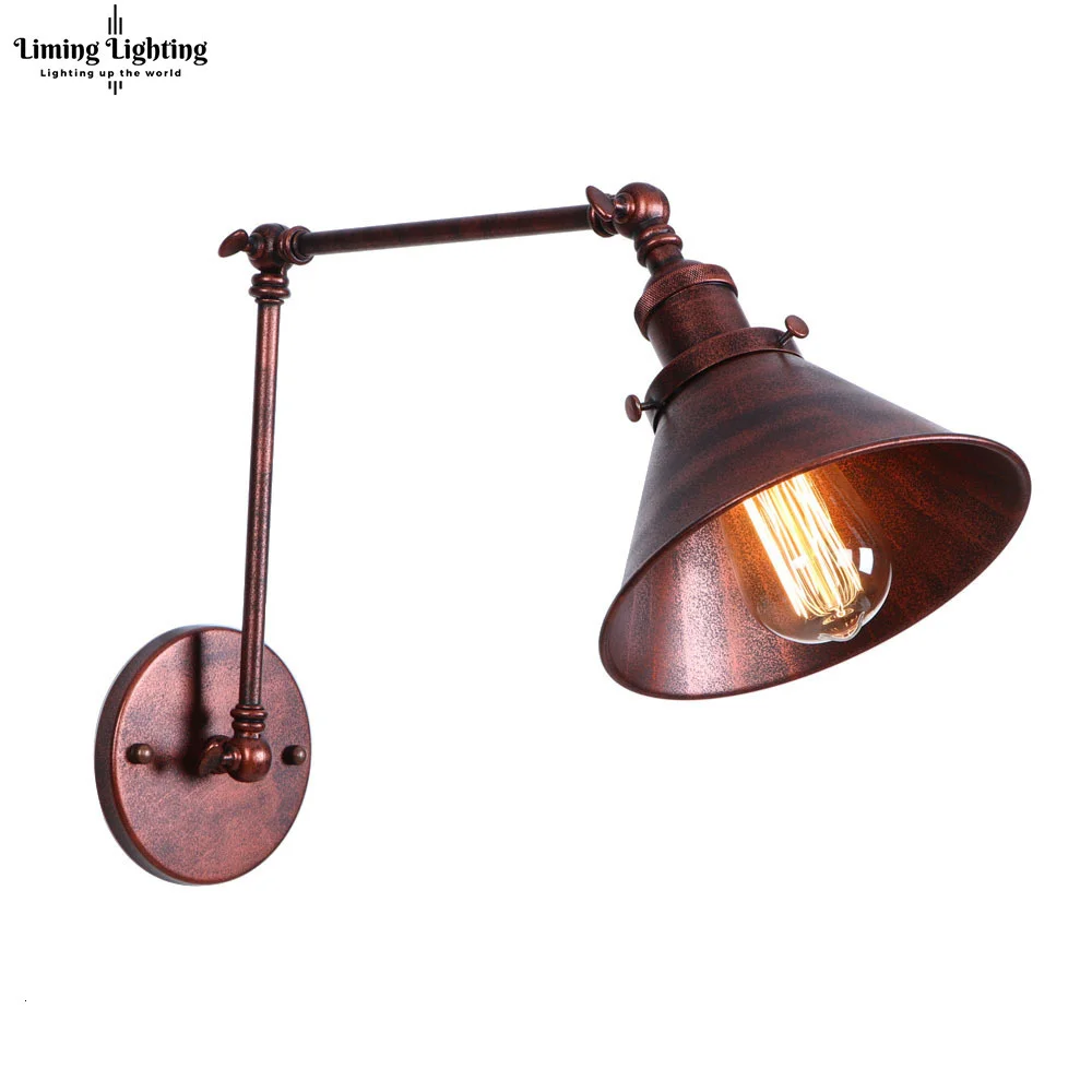 Vintage Industrial Decor Lustre Led Wall Lamp Sconce Bedroom Stair Bar Wall Vanity Light  Wandlamp Penteadeira Steam Punk Olight