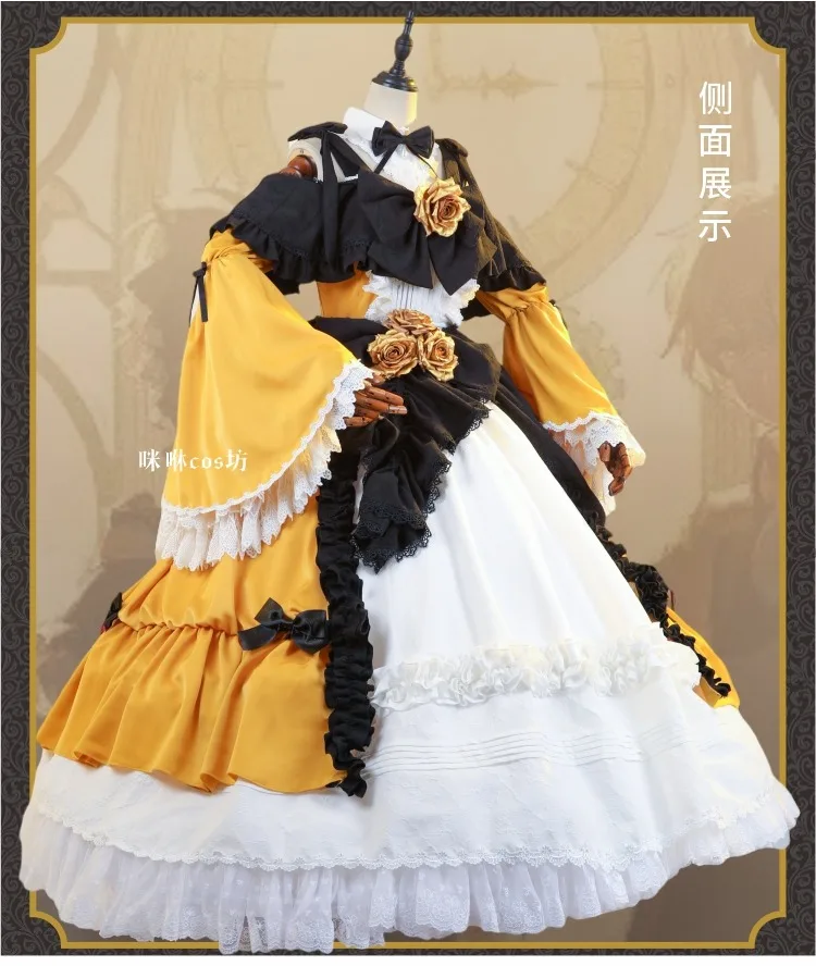 Robe De Cosplay Lolita Mignonne Pour Femme - Costume Carnaval Anime Manga Avec Chapeau - Longueur Genou