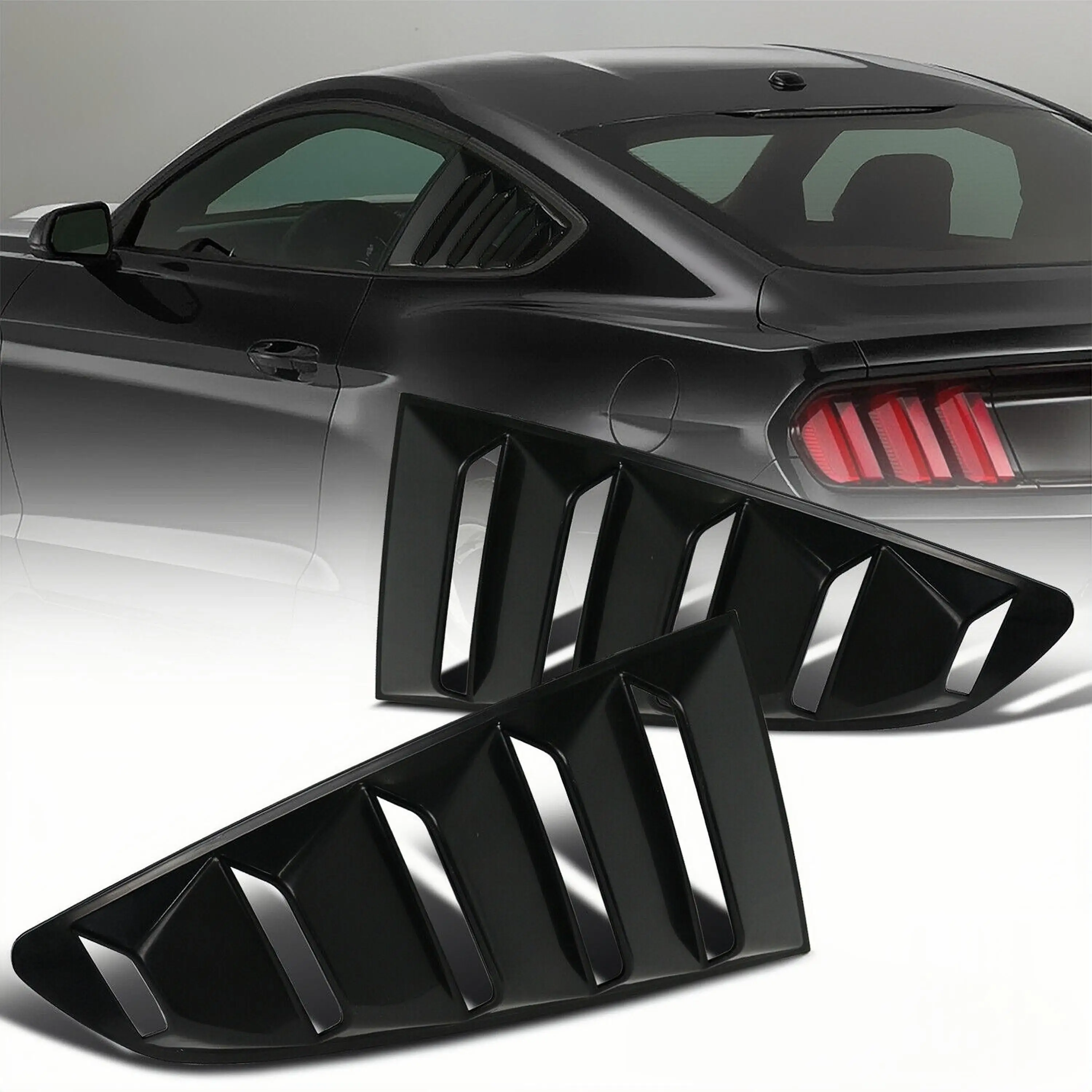 

Жалюзи заднего четверти окна, боковая крышка вентиляционного отверстия, лобовое стекло, подходят для Ford Mustang 2015-2021, автомобильные аксессуары, модифицированные оконные жалюзи