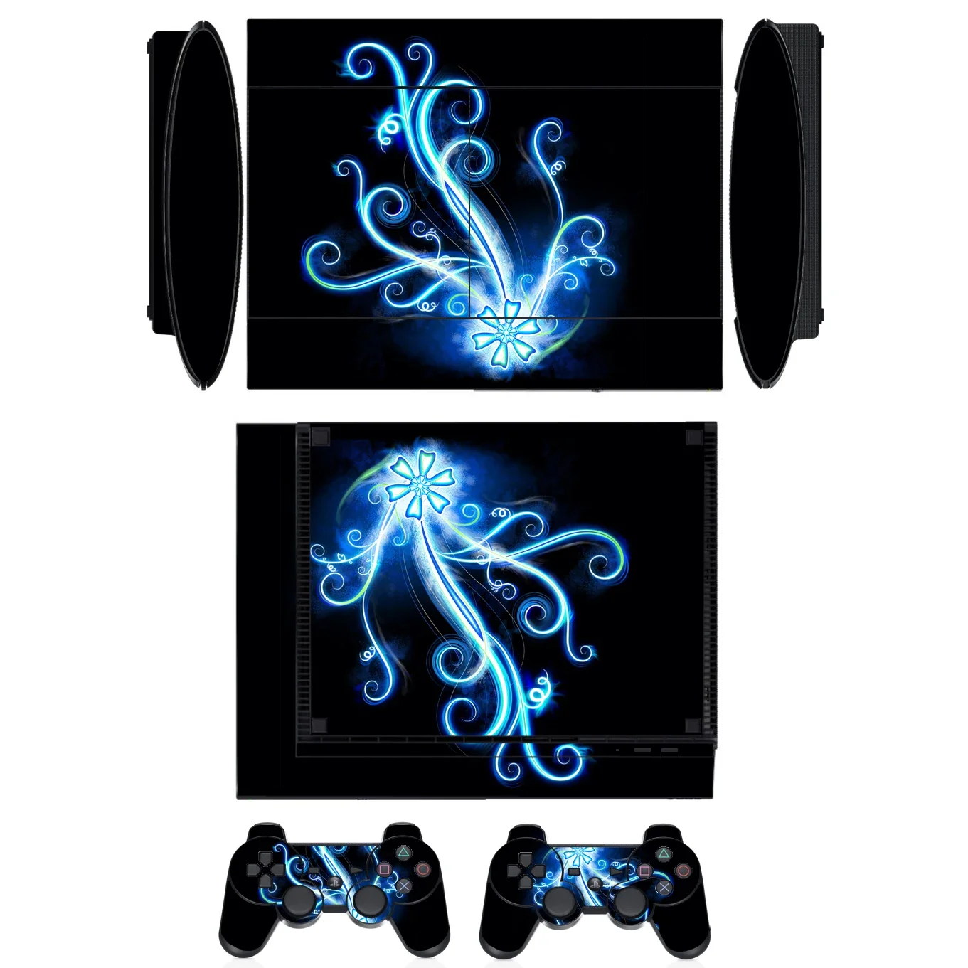 Lignt & Shadow 3265 Vinyl Skin Sticker Protector pour Sony PS3 Super Slim et 2 Contrmatérielle Skins Stickers