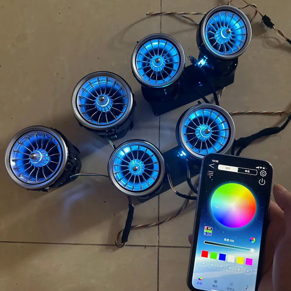 246/64 컬러 LED 에어컨 터빈 벤트 소켓, 앰비언트 라이트, AMG GT W190 W290 2015-2022