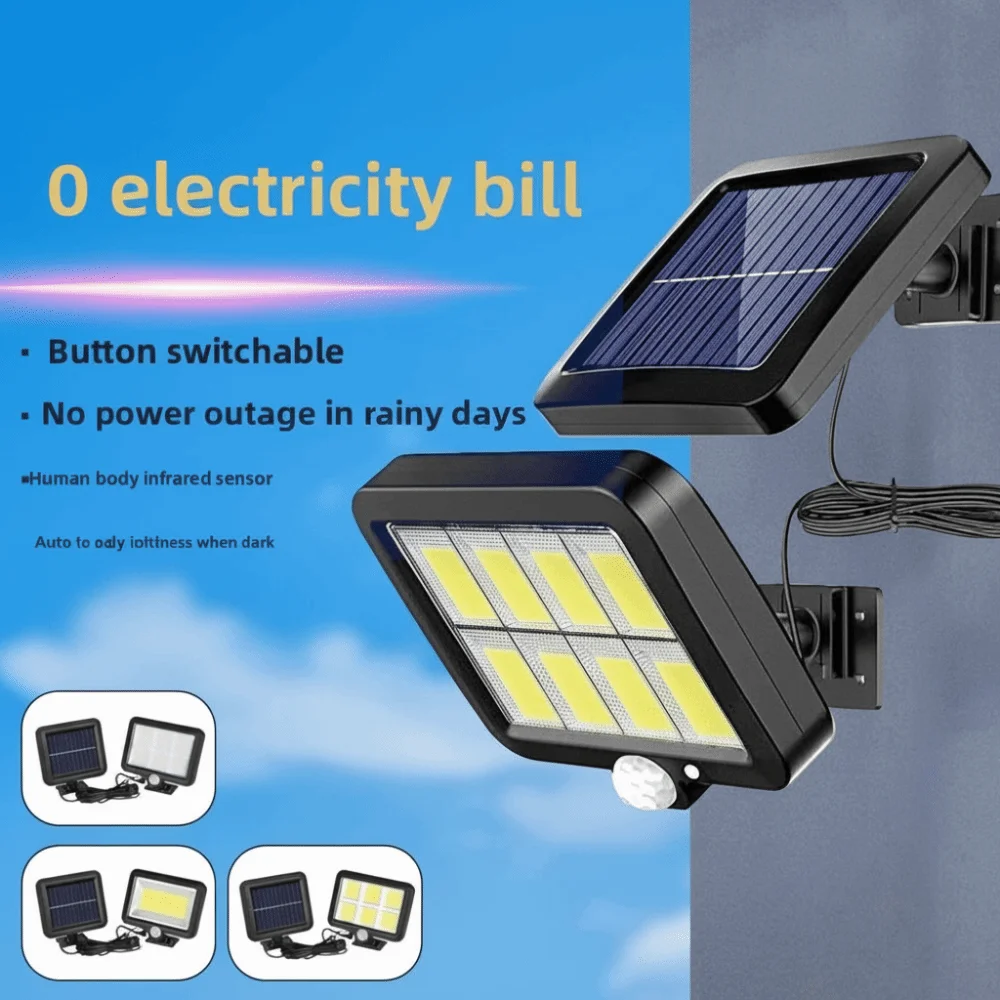 

Split Design Solar Induction Lamp Solar Powered Waterproof LED Human Body Induction Lamp Human Body Sensor Energy Saving