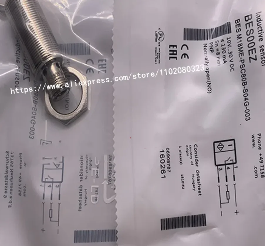 

3 шт. новый BES00EZ BES M18ME-PSC80B-S04G-003 Индуктивный датчик