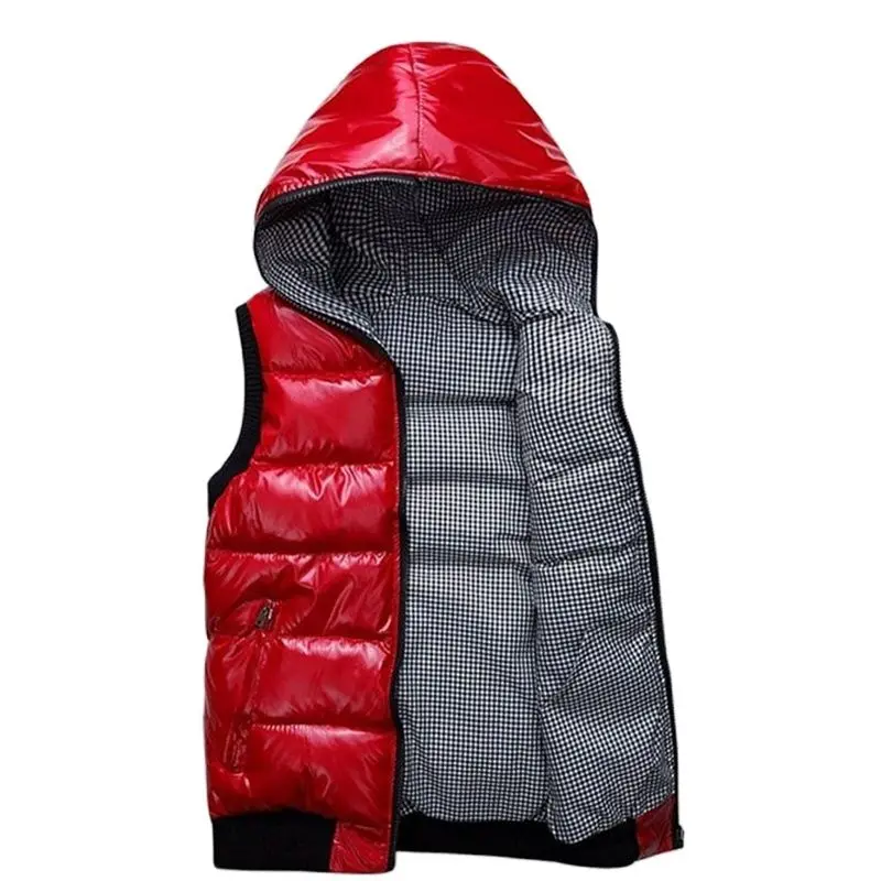 Casual Down Cotton Vest New 2024 Autumn Winter Women\'s Cotton-Padded Clothes Waistcoat Jacket  Sleeveless Hooded Warm Outerwear