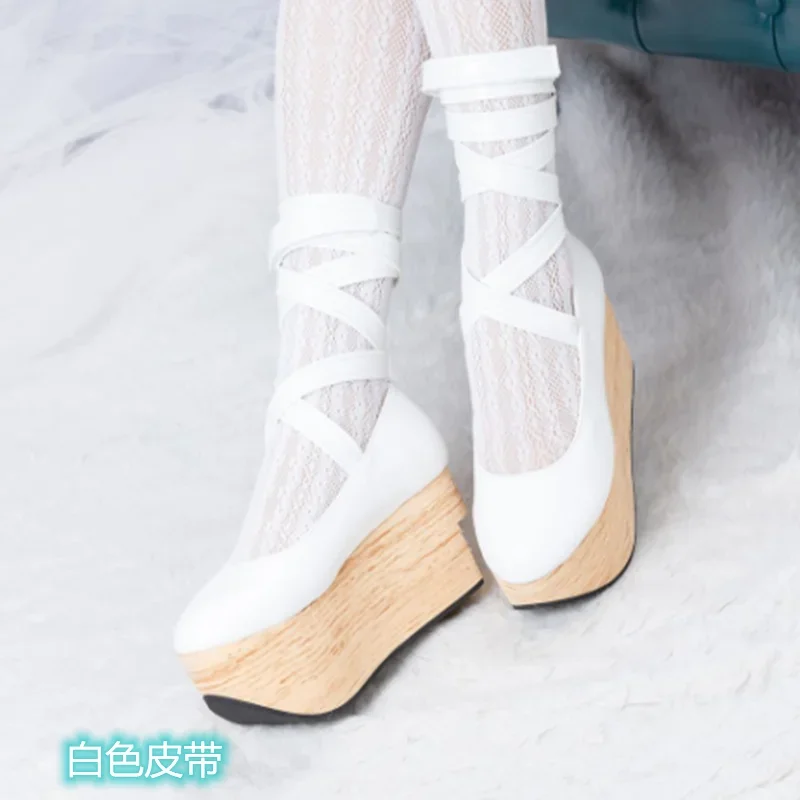 Womens Platform Hoge Hak Pumps Sandalen Gekruiste Bandjes Lolita Cosplay Creepers Japanse Harajuku Schoenen Hobbelpaard