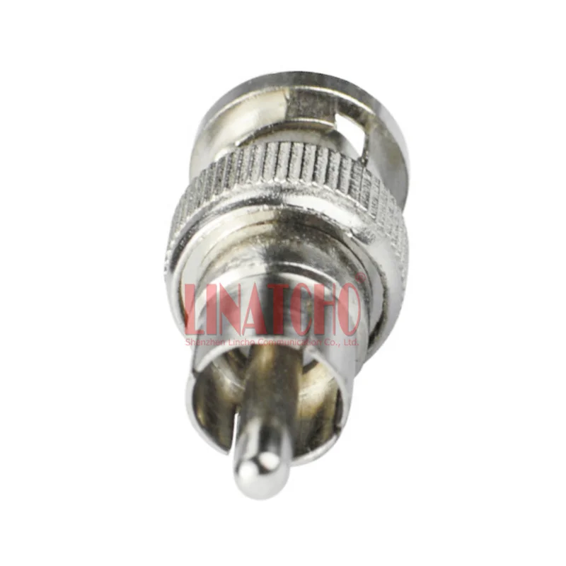 لهجة النيكل مطلي CCTV BNC ذكر إلى RCA ذكر التوصيل محول جوي محول موصل