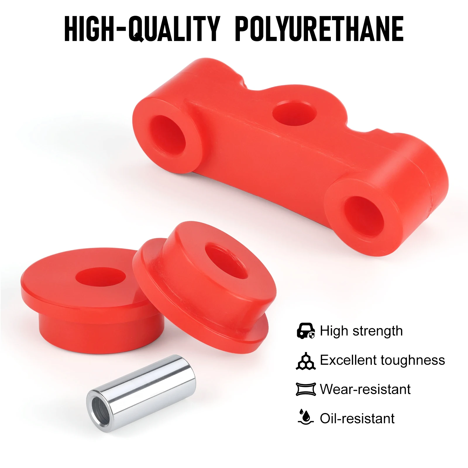 Red D-Series Polyurethane Shifter Bushings For Honda Civic EG EK 1992-2000 D15 D16 Engine Replacement Shift Linkage Bushings 5