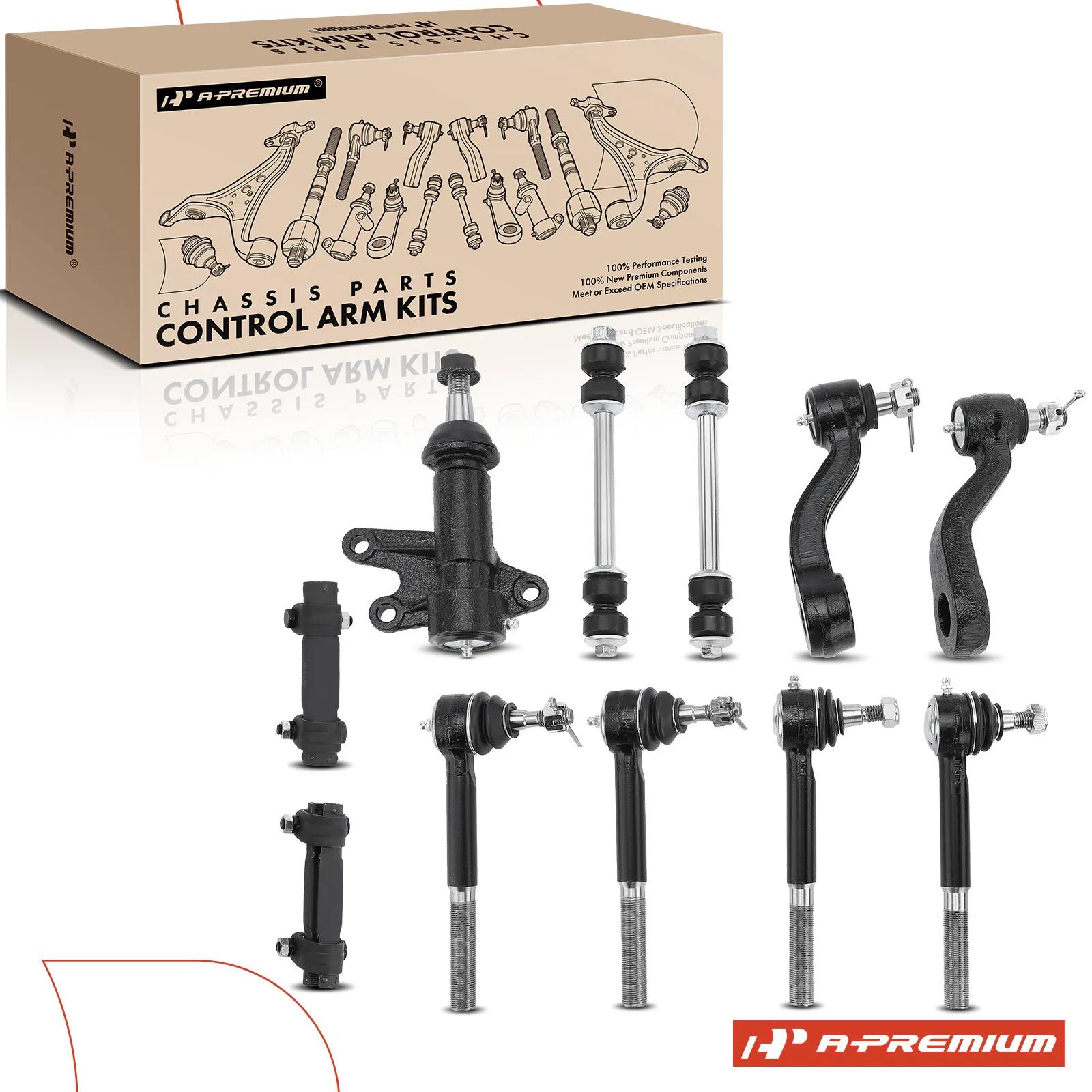 A-Premium 11x Idler Arm w/Bracket & Stabilizer Bar Link Tie Rod End for Chevrolet Tahoe 1995-2000 Blazer GMC Yukon 1993-2000