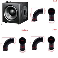 Speaker Curved Guide Tube BASS Subwoofer Loudspeaker Inverted Tube Port Auxiliary ABS Open Hole 50-79mm