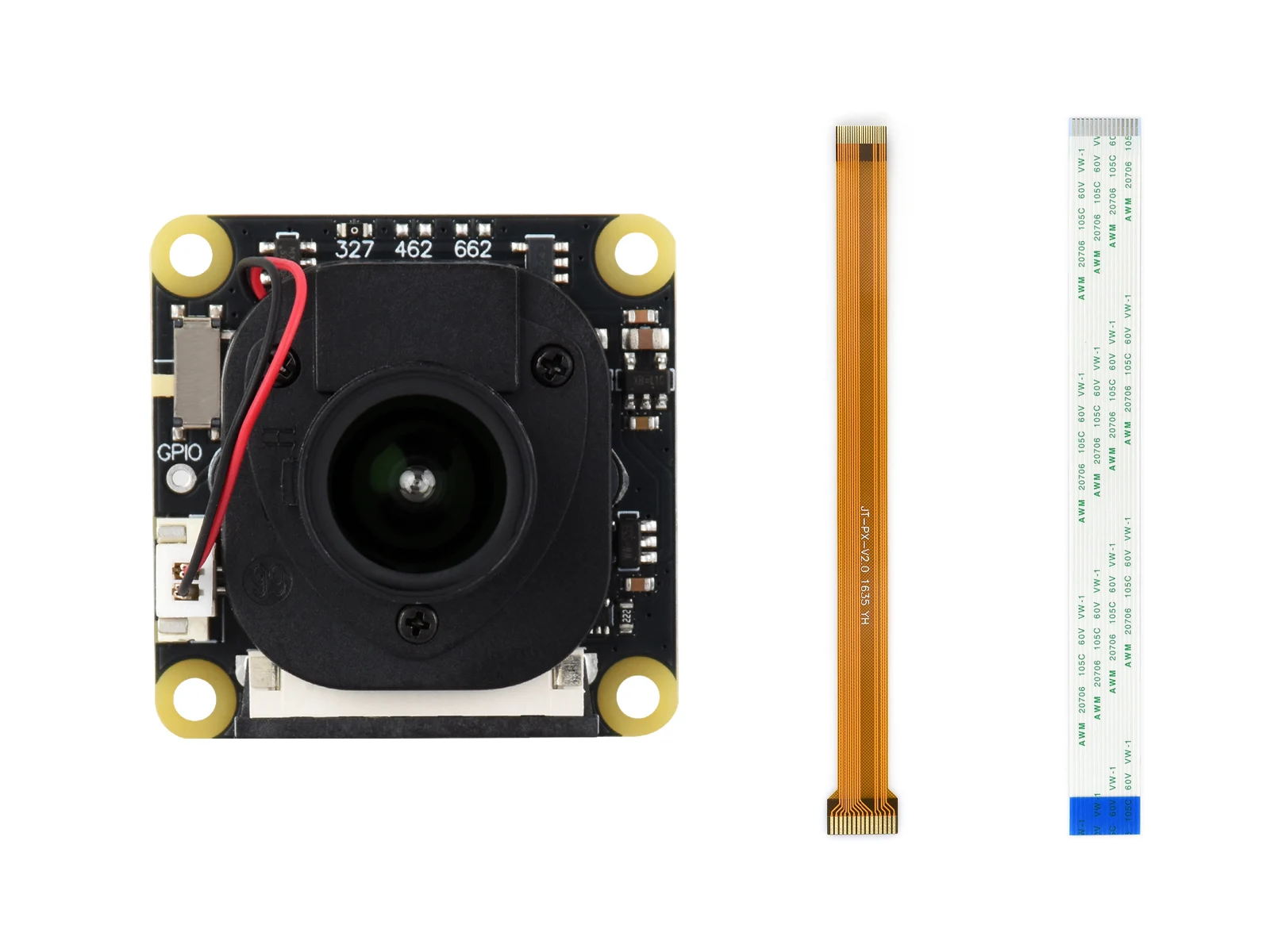 Picture 7: Waveshare IMX327 2MP IR-CUT Camere for Raspberry Pi 5/4B/3B+/3A+/ Zero/Zero 2 W, 90° Diagonal FOV Fixed-Focus