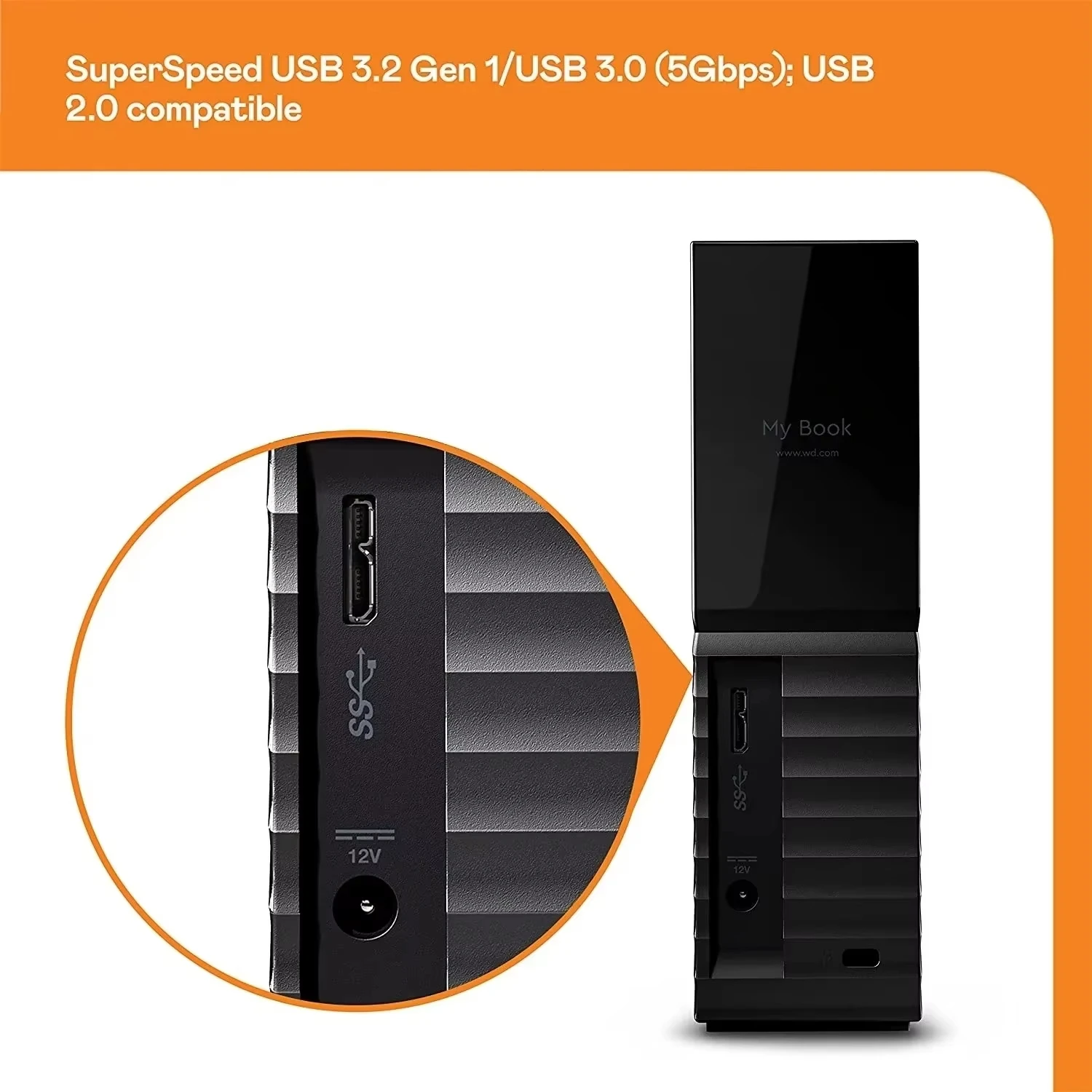 WD My Book Desktop HDD 4TB 6TB 8TB 12TB 14TB 16TB 18TB External HDD With USB 3.0/256-bit AES Hardware Encryption Western Digital