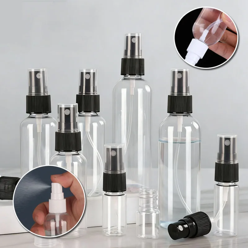 

5-250ml Empty Transparent Plastic Spray Bottle For Perfume Alcohol Atomizer Protable Travel Sample Refillable Protable Container