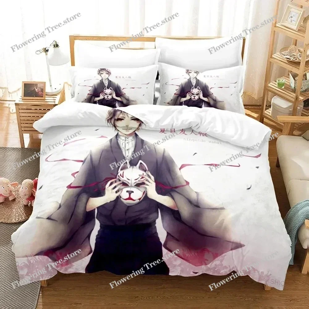 

Natsume's Book of Friends Anime 3D Duvet Cover Bedding Set Polyester Pillowcases Quilt Cover Home Decor Gift Twin King029963