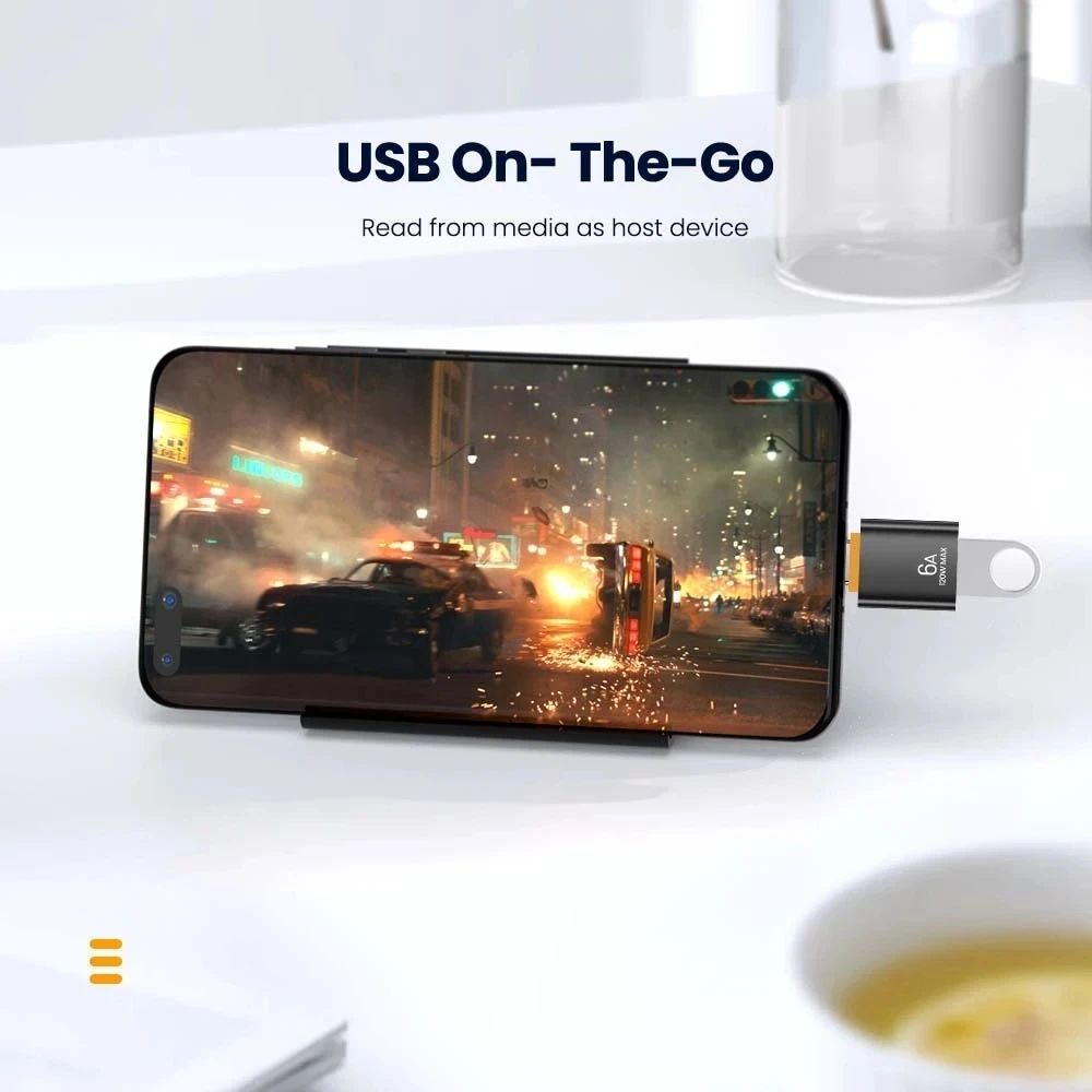 6A USB OTG ประเภท C อะแดปเตอร์โอนข้อมูลประเภท C หญิงไปยัง USB Converter Fast Charging Adapter สำหรับแล็ปท็อป Macbook Samsung