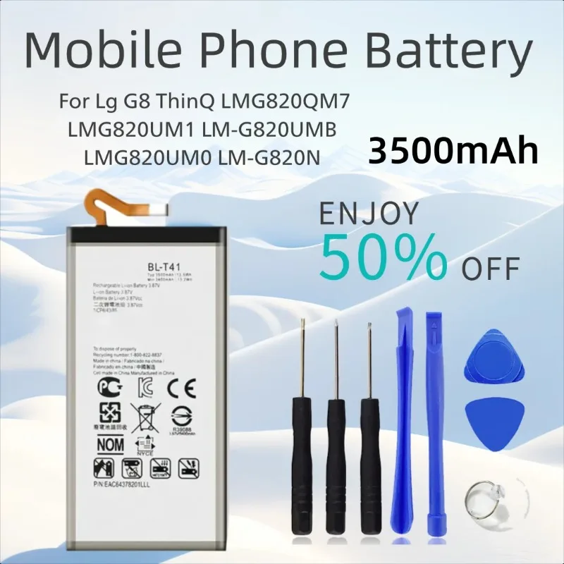 

3500 мАч BL-T41 для Lg G8 ThinQ LMG820QM7 LMG820UM1 LM-G820UMB LMG820UM0 LM-G820N Аккумулятор для мобильного телефона