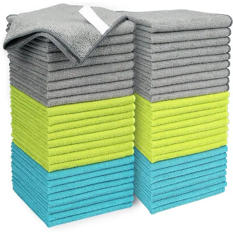 

Microfiber Cleaning Cloths-50PK, Soft Highly Absorbent Cleaning Rags, Lint Free Streak Free Microfiber Towels (12in.x12in.)