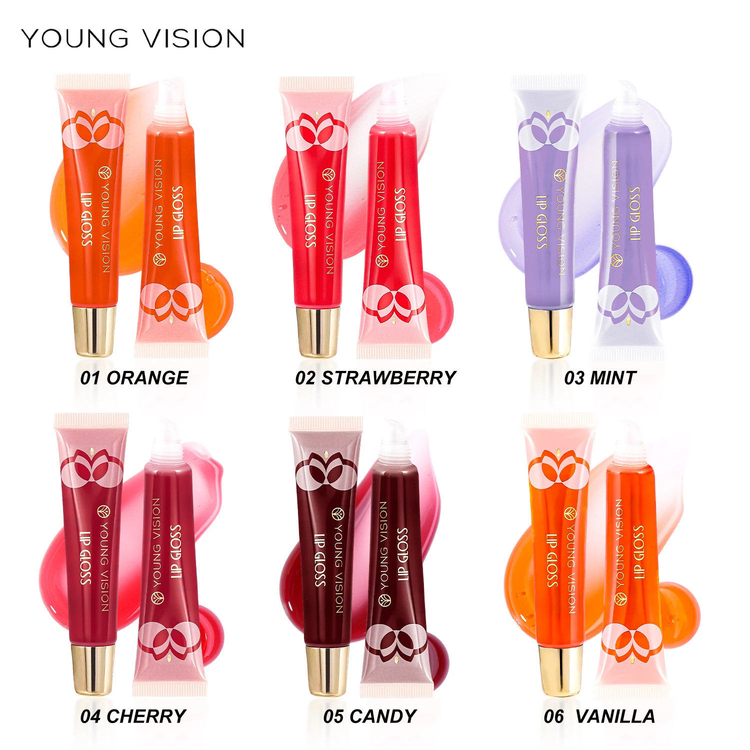 يونغ فيجن 6-لون جوهر اشراق زيت الشفاه العناية بالشفاه بلسم الشفاه جوهر ممتلئ الشفاه مرطب التقشير زيت الشفاه #4