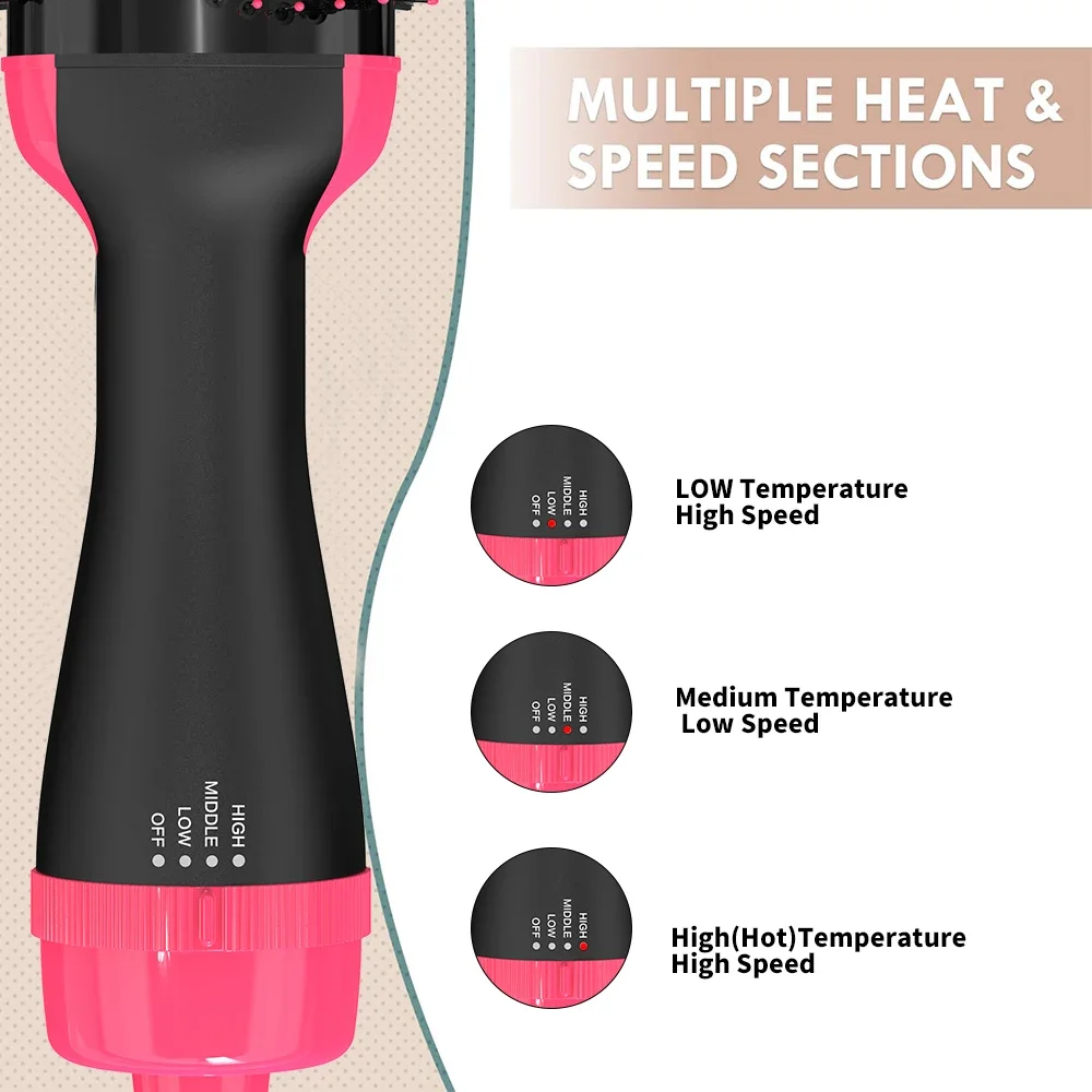 3 IN 1 Hot Air Brush One-Step Hair Dryer And Volumizer Styler and Dryer Blow Dryer Brush Professional 1000W Hair Dryers