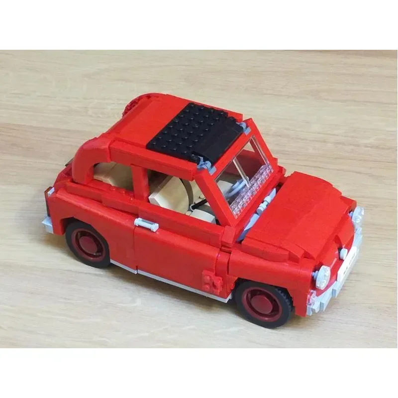 MOC-100462 Red Car Assembly Stitching Building Block Model MOC Creative Educational Kids Birthday Building Block Toy Gift