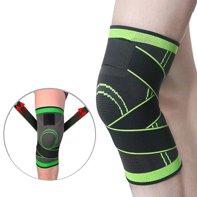 Adjustable Knee Brace Compression Knit Knee Pad For Sports Quickly Absorb Perspiration Keep Knees Warm Knee Boosters Breathable