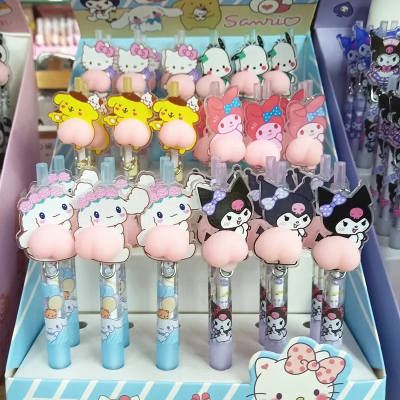 54 шт. My Melody Kuromi Kawaii 3d ароматизатор декомпрессионная гелевая ручка аниме Sanrio черная ручка