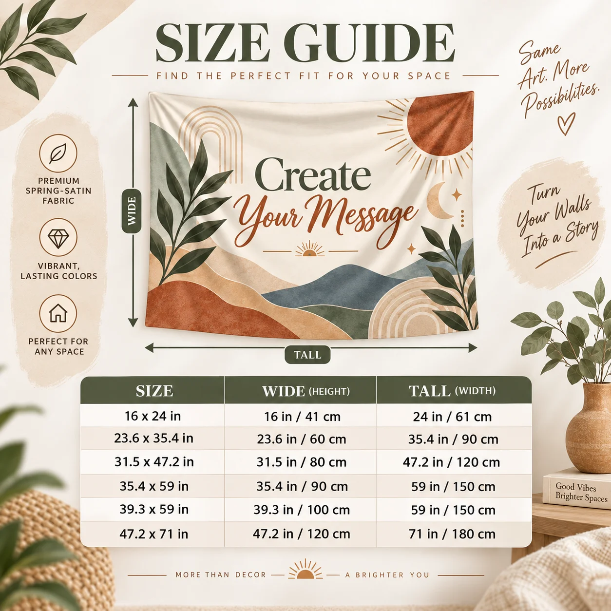 Custom Chiffon Tapestries Personalized Text Tapestries Perfect for decorating bedrooms living rooms and dorm rooms Art Design