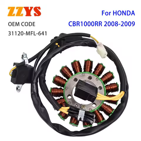Motorcycle Generator Ignition Stator Coil 5-Wire 15-Poles For HONDA CBR1000RR CBR1000 CBR 1000 RR 2008 2009 31120-MFL-641 1000CC