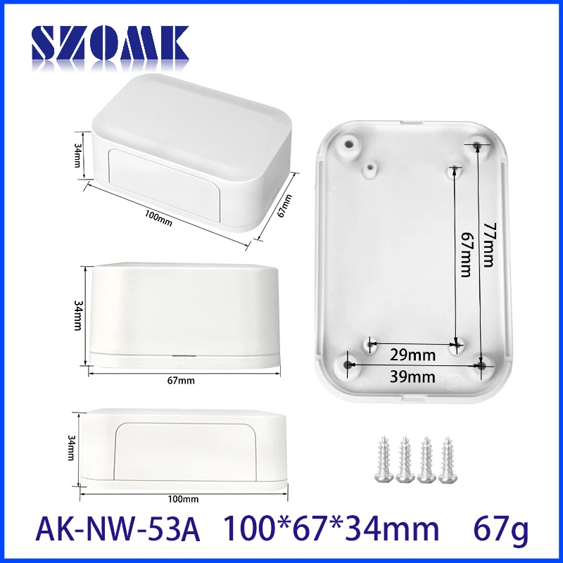 SZOMK Abs Project Electronic Wireless Router Wifi Remote Control Network Sensor Gateway Box Plastic Wall Mount Iot Enclosure