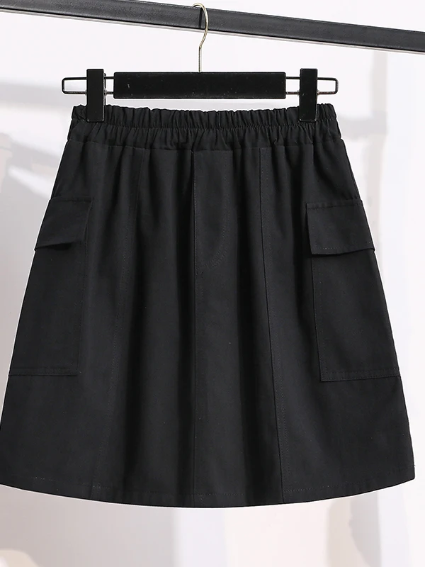 Plus Size A-Linien-Rock für Damen, Faion Summer 2022, neuer Stil, vielseitige Arbeitskleidung, Hong Kong Sle Fake Zweiteiler-Rock